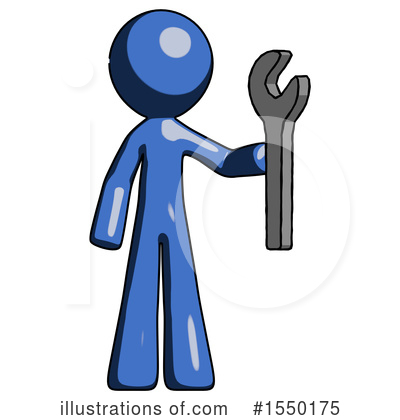 Royalty-Free (RF) Blue Design Mascot Clipart Illustration by Leo Blanchette - Stock Sample #1550175