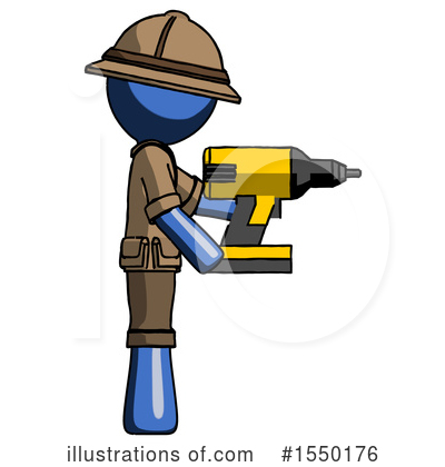 Royalty-Free (RF) Blue Design Mascot Clipart Illustration by Leo Blanchette - Stock Sample #1550176