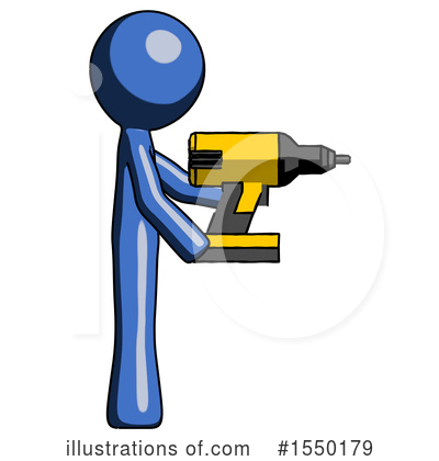 Royalty-Free (RF) Blue Design Mascot Clipart Illustration by Leo Blanchette - Stock Sample #1550179