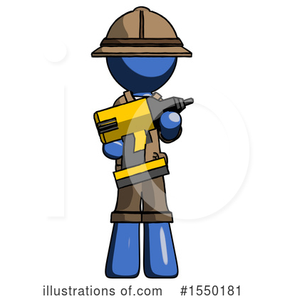 Royalty-Free (RF) Blue Design Mascot Clipart Illustration by Leo Blanchette - Stock Sample #1550181