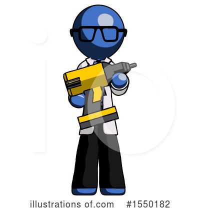 Royalty-Free (RF) Blue Design Mascot Clipart Illustration by Leo Blanchette - Stock Sample #1550182