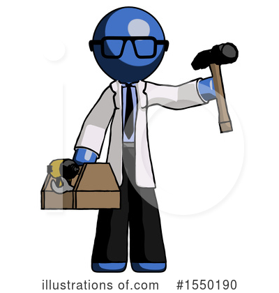 Royalty-Free (RF) Blue Design Mascot Clipart Illustration by Leo Blanchette - Stock Sample #1550190