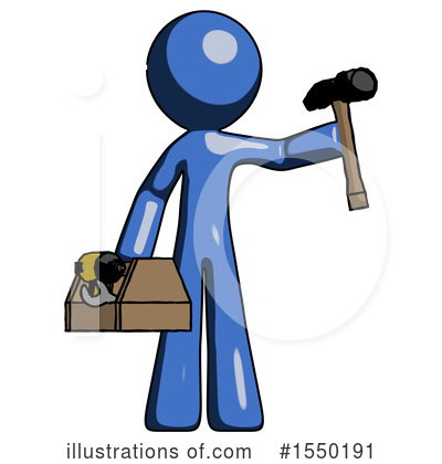 Royalty-Free (RF) Blue Design Mascot Clipart Illustration by Leo Blanchette - Stock Sample #1550191