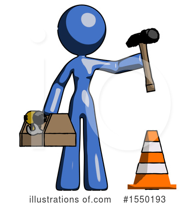 Royalty-Free (RF) Blue Design Mascot Clipart Illustration by Leo Blanchette - Stock Sample #1550193