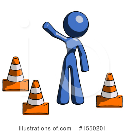 Royalty-Free (RF) Blue Design Mascot Clipart Illustration by Leo Blanchette - Stock Sample #1550201