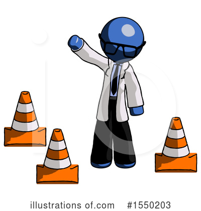 Royalty-Free (RF) Blue Design Mascot Clipart Illustration by Leo Blanchette - Stock Sample #1550203