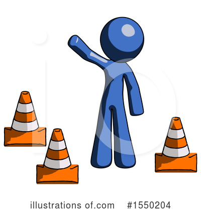 Royalty-Free (RF) Blue Design Mascot Clipart Illustration by Leo Blanchette - Stock Sample #1550204
