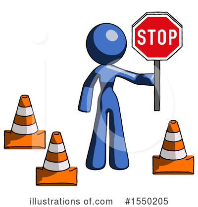 Royalty-Free (RF) Blue Design Mascot Clipart Illustration by Leo Blanchette - Stock Sample #1550205