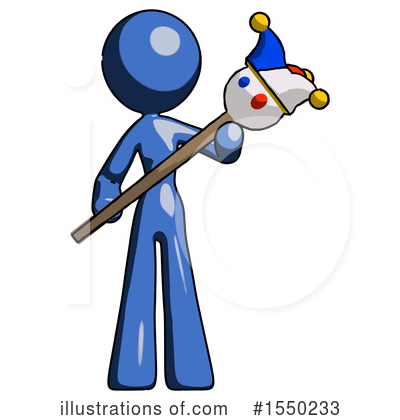 Royalty-Free (RF) Blue Design Mascot Clipart Illustration by Leo Blanchette - Stock Sample #1550233