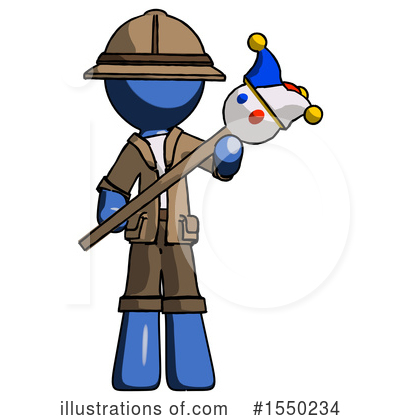 Royalty-Free (RF) Blue Design Mascot Clipart Illustration by Leo Blanchette - Stock Sample #1550234