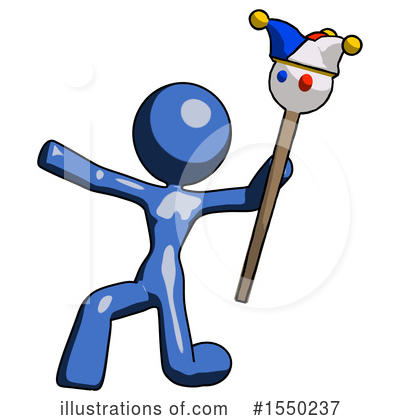 Royalty-Free (RF) Blue Design Mascot Clipart Illustration by Leo Blanchette - Stock Sample #1550237