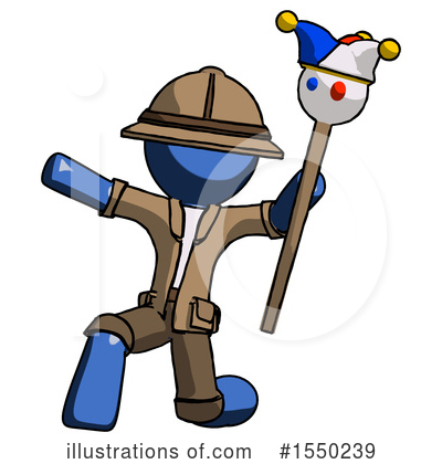 Royalty-Free (RF) Blue Design Mascot Clipart Illustration by Leo Blanchette - Stock Sample #1550239