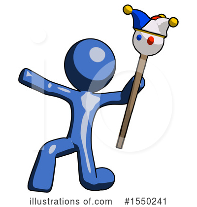 Royalty-Free (RF) Blue Design Mascot Clipart Illustration by Leo Blanchette - Stock Sample #1550241