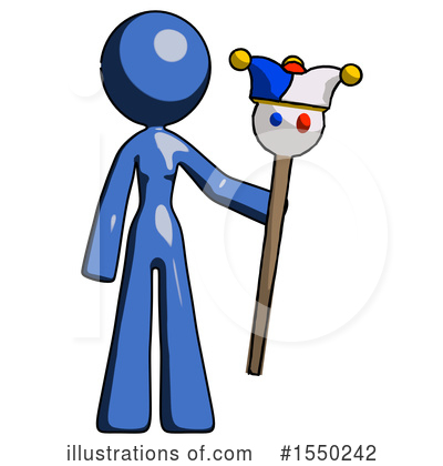 Royalty-Free (RF) Blue Design Mascot Clipart Illustration by Leo Blanchette - Stock Sample #1550242