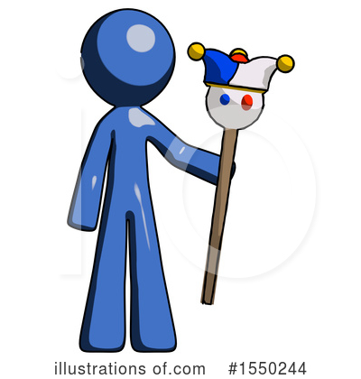 Royalty-Free (RF) Blue Design Mascot Clipart Illustration by Leo Blanchette - Stock Sample #1550244