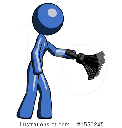 Royalty-Free (RF) Blue Design Mascot Clipart Illustration by Leo Blanchette - Stock Sample #1550245