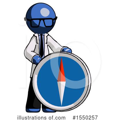 Royalty-Free (RF) Blue Design Mascot Clipart Illustration by Leo Blanchette - Stock Sample #1550257