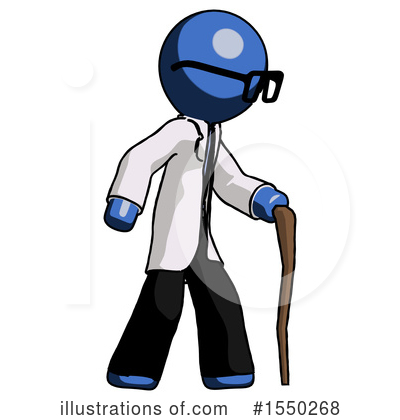 Royalty-Free (RF) Blue Design Mascot Clipart Illustration by Leo Blanchette - Stock Sample #1550268