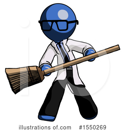 Royalty-Free (RF) Blue Design Mascot Clipart Illustration by Leo Blanchette - Stock Sample #1550269
