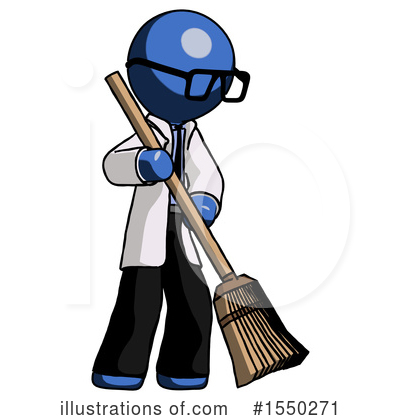 Royalty-Free (RF) Blue Design Mascot Clipart Illustration by Leo Blanchette - Stock Sample #1550271