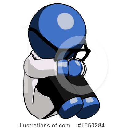 Royalty-Free (RF) Blue Design Mascot Clipart Illustration by Leo Blanchette - Stock Sample #1550284