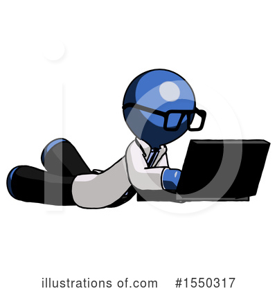 Royalty-Free (RF) Blue Design Mascot Clipart Illustration by Leo Blanchette - Stock Sample #1550317