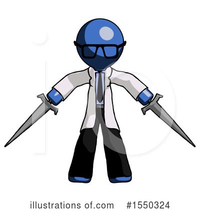 Royalty-Free (RF) Blue Design Mascot Clipart Illustration by Leo Blanchette - Stock Sample #1550324