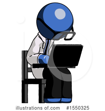 Royalty-Free (RF) Blue Design Mascot Clipart Illustration by Leo Blanchette - Stock Sample #1550325