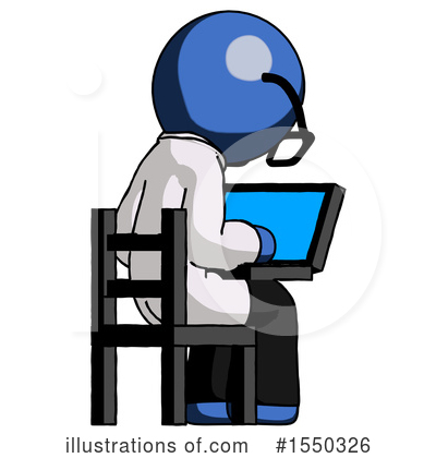 Royalty-Free (RF) Blue Design Mascot Clipart Illustration by Leo Blanchette - Stock Sample #1550326