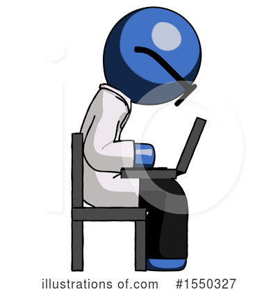 Royalty-Free (RF) Blue Design Mascot Clipart Illustration by Leo Blanchette - Stock Sample #1550327