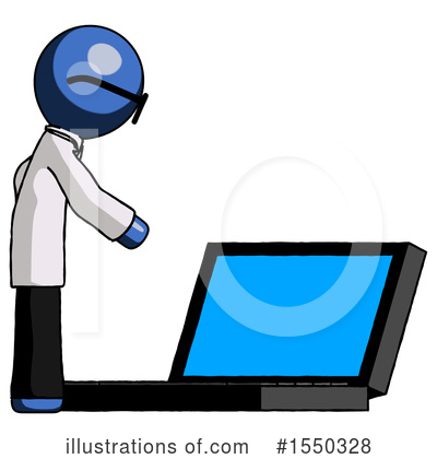 Royalty-Free (RF) Blue Design Mascot Clipart Illustration by Leo Blanchette - Stock Sample #1550328