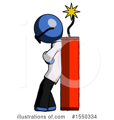 Royalty-Free (RF) Blue Design Mascot Clipart Illustration by Leo Blanchette - Stock Sample #1550334