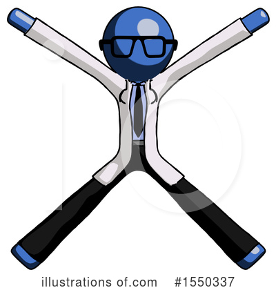 Royalty-Free (RF) Blue Design Mascot Clipart Illustration by Leo Blanchette - Stock Sample #1550337