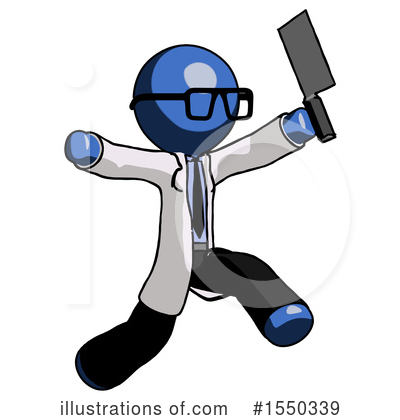 Royalty-Free (RF) Blue Design Mascot Clipart Illustration by Leo Blanchette - Stock Sample #1550339