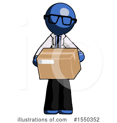 Royalty-Free (RF) Blue Design Mascot Clipart Illustration by Leo Blanchette - Stock Sample #1550352