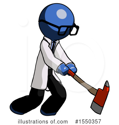 Royalty-Free (RF) Blue Design Mascot Clipart Illustration by Leo Blanchette - Stock Sample #1550357