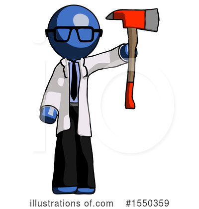 Royalty-Free (RF) Blue Design Mascot Clipart Illustration by Leo Blanchette - Stock Sample #1550359