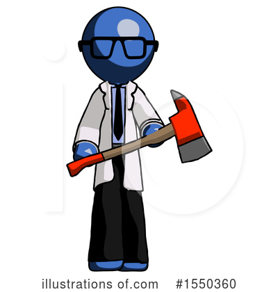 Royalty-Free (RF) Blue Design Mascot Clipart Illustration by Leo Blanchette - Stock Sample #1550360