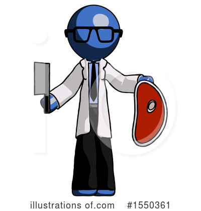 Royalty-Free (RF) Blue Design Mascot Clipart Illustration by Leo Blanchette - Stock Sample #1550361