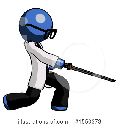 Royalty-Free (RF) Blue Design Mascot Clipart Illustration by Leo Blanchette - Stock Sample #1550373