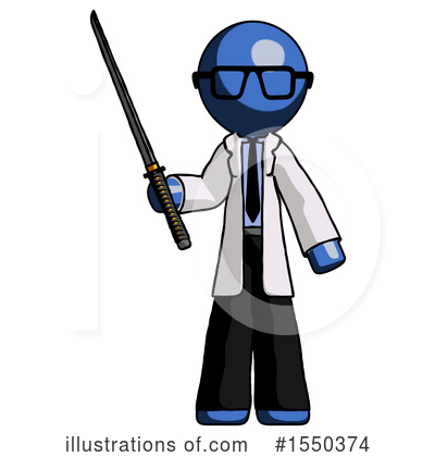 Royalty-Free (RF) Blue Design Mascot Clipart Illustration by Leo Blanchette - Stock Sample #1550374