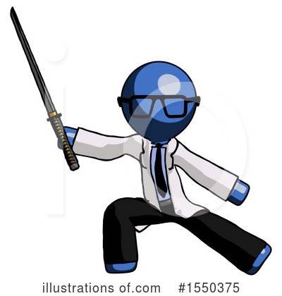 Royalty-Free (RF) Blue Design Mascot Clipart Illustration by Leo Blanchette - Stock Sample #1550375