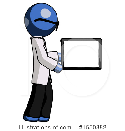 Royalty-Free (RF) Blue Design Mascot Clipart Illustration by Leo Blanchette - Stock Sample #1550382