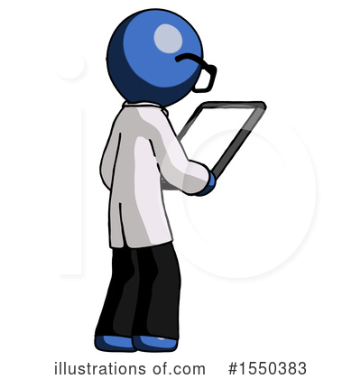 Royalty-Free (RF) Blue Design Mascot Clipart Illustration by Leo Blanchette - Stock Sample #1550383