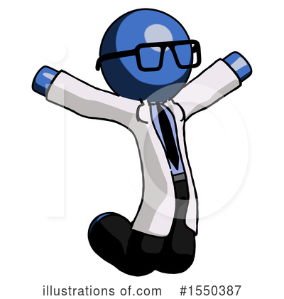 Royalty-Free (RF) Blue Design Mascot Clipart Illustration by Leo Blanchette - Stock Sample #1550387