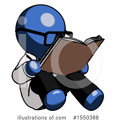 Royalty-Free (RF) Blue Design Mascot Clipart Illustration by Leo Blanchette - Stock Sample #1550388