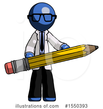 Royalty-Free (RF) Blue Design Mascot Clipart Illustration by Leo Blanchette - Stock Sample #1550393