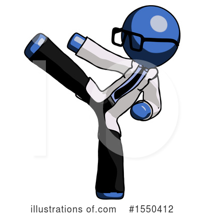 Royalty-Free (RF) Blue Design Mascot Clipart Illustration by Leo Blanchette - Stock Sample #1550412