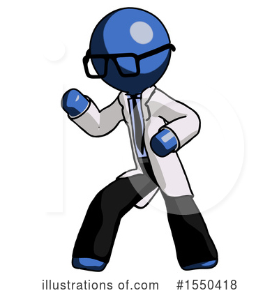 Royalty-Free (RF) Blue Design Mascot Clipart Illustration by Leo Blanchette - Stock Sample #1550418