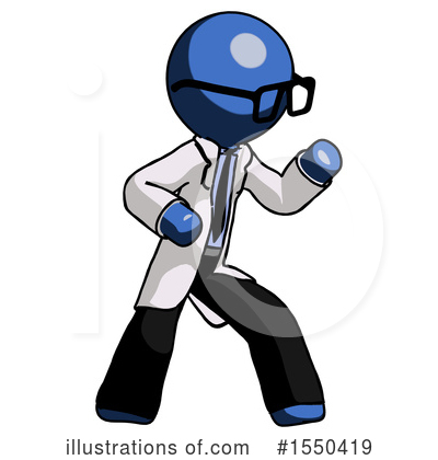 Royalty-Free (RF) Blue Design Mascot Clipart Illustration by Leo Blanchette - Stock Sample #1550419
